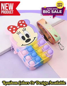 GiftyStyleHub Multicolor Sling Bag Pop it Bag Sling Bag with Adjustable Zipper Closer Silicone Cross Body Shoulder