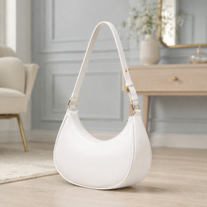 MROSEFashion White Shoulder Bag Elegant White Hand Bag for Women, Casual Shoulder Sling Bag for Office and Daily