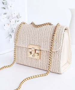 Diva Dale White Sling Bag Trendy Stylish Premium Quality Jute Casual Party-Wear Dress Crossbody Sling Bag