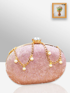 magnifique Pink Sling Bag Bridal Elegance Clutch | Stylish Wedding & Party Wear Handbag & Clutch for Women