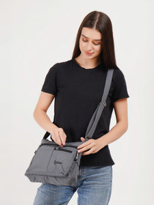 Lasso Grey Sling Bag Stylish Multi-Pocket Crossbody For Women's