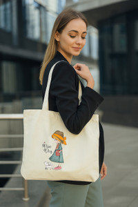 HSR White Tote Women Shopping/Grocery Classic Tote Bag Canvas Handbag Travel Bag Multi-Purpose