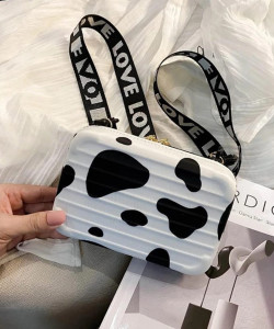 LS ENTERPRISES White Sling Bag Sling Box Bag For Women & Girls || Stylist Cosmetic Suitcase Type Bag For Girls