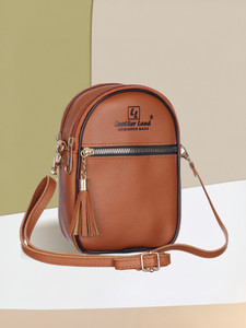 Leather Land Brown Sling Bag SMALL '2' IN one & Back