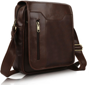 SAFARIGO Brown Sling Bag Vegan Leather for men