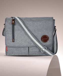 STORITE Grey Sling Bag Canvas Sling Cross Body Travel Office Business Satchel Messenger One Side Bag