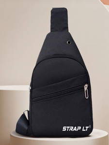 Straplt Black Sling Bag Crossbody Shoulder Backpack Chest Lightweight One Strap