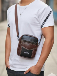 Glacier Brown Sling Bag Men & Women Crossbody sling bag, Vegan, Passport, Office, Travel Bag