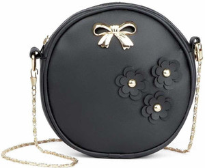 INAXA Black Hand-held Bag Women Black Sling Bag Regular Size