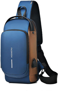 NISHIV Sling Bag Business Men Bag Chest Crossbody bags with USB Charging Port Waterproof Shoulder Bag