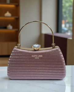 Kate Linn Pink Clutch BRIDAL - DIAMOND 0001