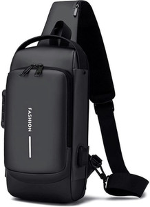 Progetto Black Sling Bag for Men - Image 6