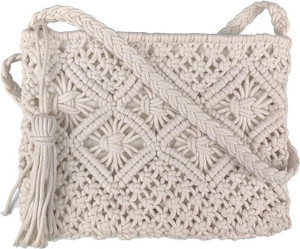 THEPARAH White Clutch Boho Crossbody Handbag Summer Beach Clutches Bags for Women