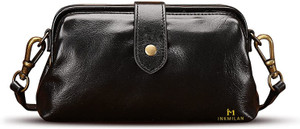INKMILAN Black Sling Bag Retro Bucket Bag & Handbags for Women Ladies Shoulder Bags for Daily Use