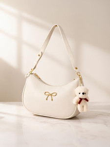Feetglow Beige Shoulder Bag Sling fancy white ladies purse