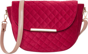 BABLI Pink Shoulder Bag velvet sling bagirls bags
