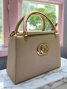 ZOKER Beige Sling Bag Stylish Boxy PU for Women