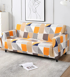 FurShine Polyester Abstract 3 Seater Sofa Cover