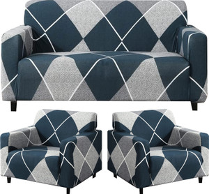 FurShine Polyester Abstract 3+1+1 Seater Sofa Cover