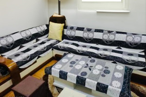 EASTTARDOMM Polycotton Floral 3+2+2 Seater Sofa Cover