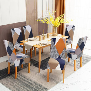 QUIRKYHUB Polycotton Geometric 1 Seater Chair Cover