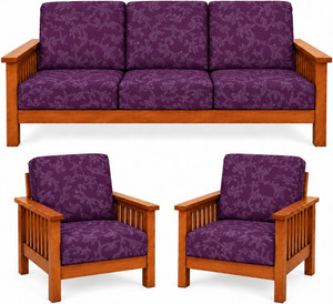 igi Polyester 3+1+1 Seater Sofa Plain Cover
