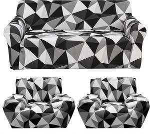 FurShine Polyester Abstract 3+1+1 Seater Sofa Cover