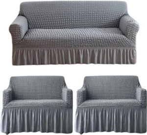 DECORWELL Polycotton 3+1+1 Seater Sofa Plain Cover
