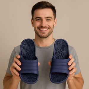 Feel Alive Men Blue Slides - Image 2