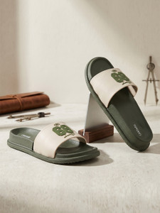 CANTABIL Men Slides (Green, Size 8) - Image 1