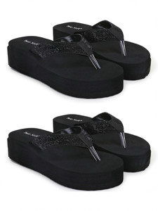 TWO SOFT Women Pack Of 2 Combo Stylish Extra Comfort Lightweight Dailywear Used Slippers