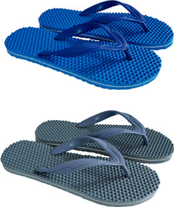 BreeZy Men Men Health Massager Flip Flops Combo Pack of 2 Rubber Strap Daily Wear Slippers Slippers