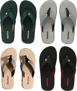 Footup Men 4 Pairs|EVA|Ultralightweight|Premium|Comfort|All Seasons Slippers