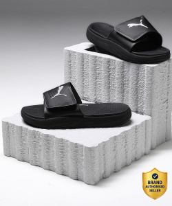 PUMA Men Black Slides - Image 6