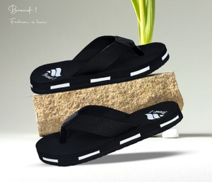 Brand Men Black Flip Flops - Image 6