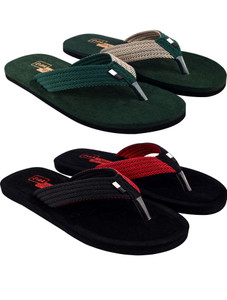 EVOK Men Mens Comfortable Trending And Stylish Multicolor Embozing Flipflop (Pack Of 2) Slippers