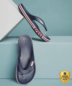 CROCS Unisex Bayaband Flip Flops Blue - Image 6