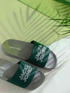 JACK & JONES Men Green Slides - Image 6