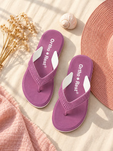 Ortho + Rest Women Doctor Soft MCR Comfort Lightweight Slippers for Heel & Joint Pain Flip Flops
