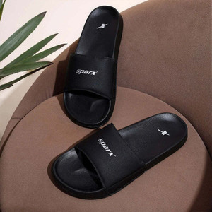 Sparx Men Black Slides - Image 6
