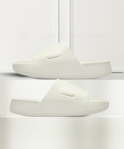 all white nike benassi slides
