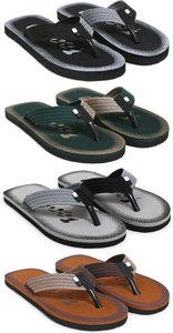 SOSU Men Sosu 4 Pair Comfortable|Ultra-Light|Stylish and Trendy|Flip Flops for Men Slippers