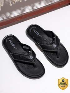 FLITE Men Black Flip Flops - Image 6