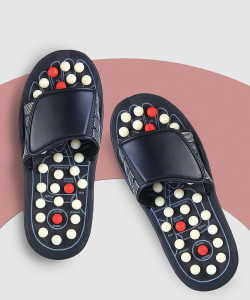 DAZIBAO Men Acupressure Reflexology Therapeutic Acupoint Acupuncture Medical Therapy /Yoga Accu Paduka / Health Care Foot Care Relaxation/Rotating Foot Massager Magnetic Therapy Slides