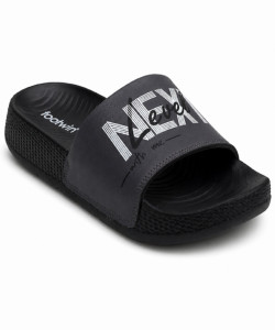 Footwin Men Black Slides - Image 5