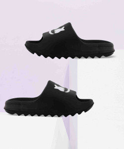 LYVI Men Pack of 1 Men's Stylish Treding Light Weight Comfortable Waterproof Black Color Slides
