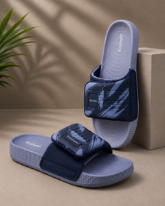 Footwin Men Blue Slides - Image 6
