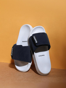 Chupps Men Flow Navy & Blue & Grey Slides - Image 6