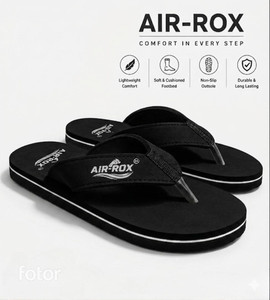 AIR-ROX Men Black Flip Flops - Image 5