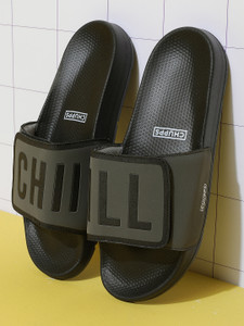 Chupps Men Chill Out Black/Grey Men's Comfortable Slides & Flip Flop Slides
